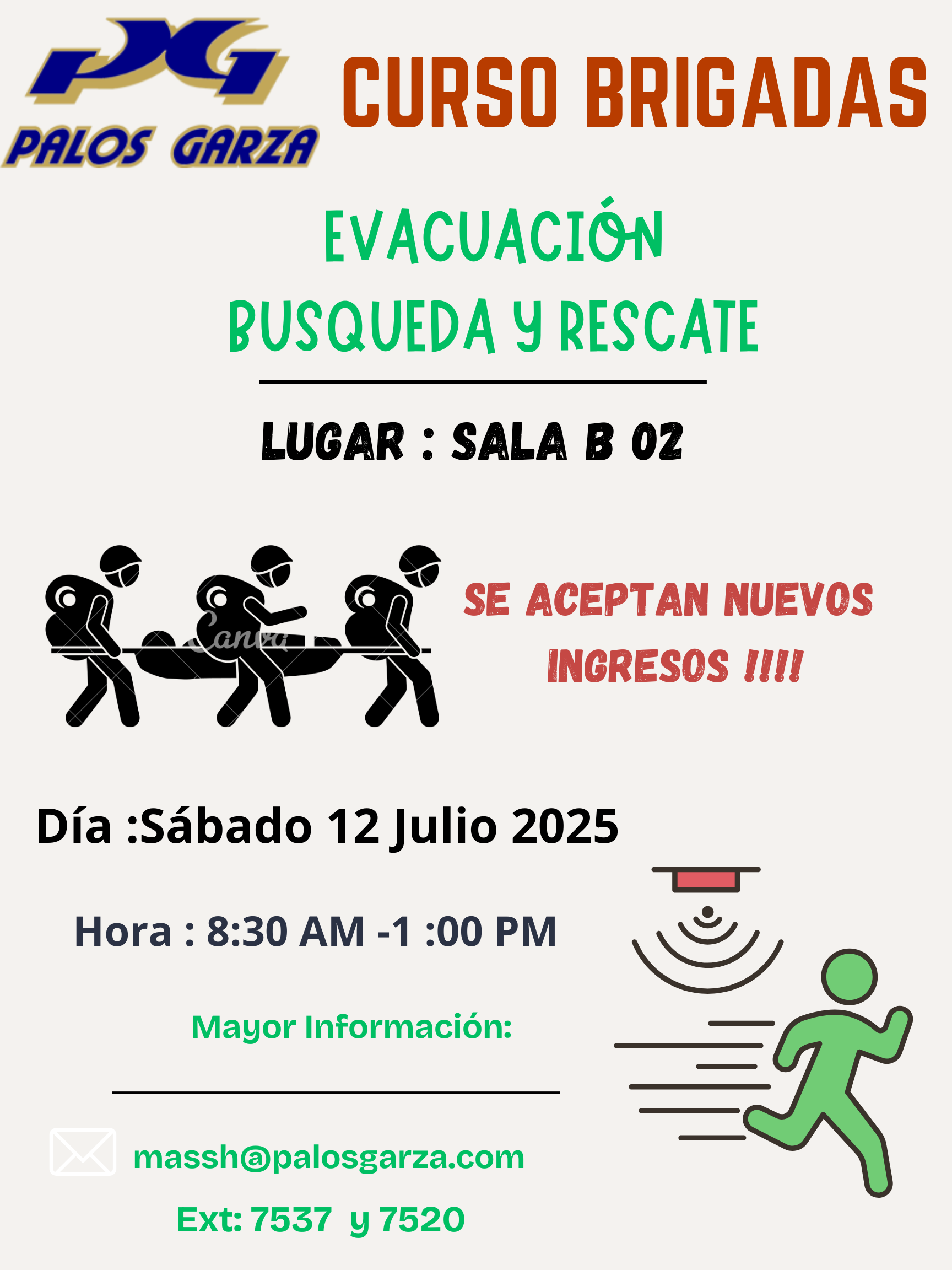  Curso-Brigadas, Evacuación Búsqueda y Rescaté.